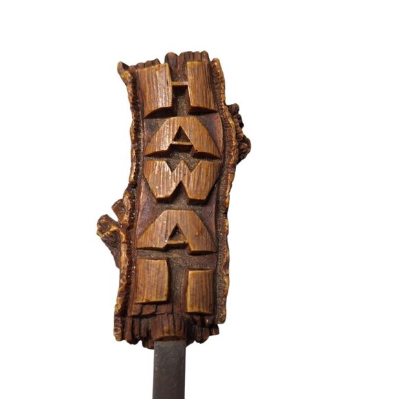 Hawaii Souvenirs Letter Opener Faux Wood Resin Vintage Islands Office Desk - Picture 4 of 7